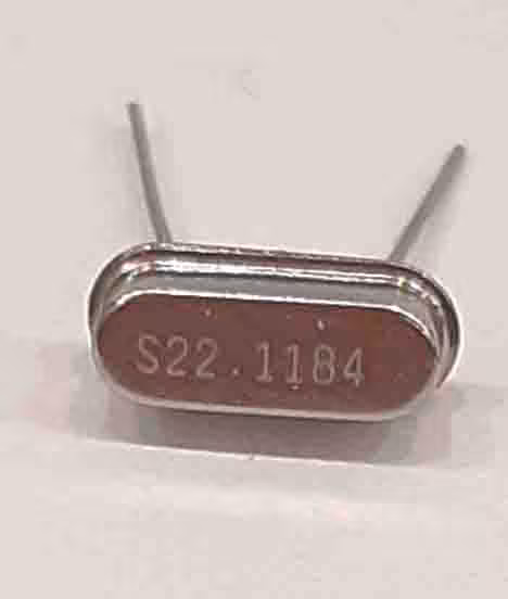 کریستال 22.1184MHZ پایه دار، بسته بندی HC-49U