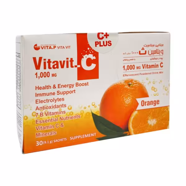 ساشه ویتاویت ویتامین C 1000 میلی گرم ویتاپی 30 عدد
