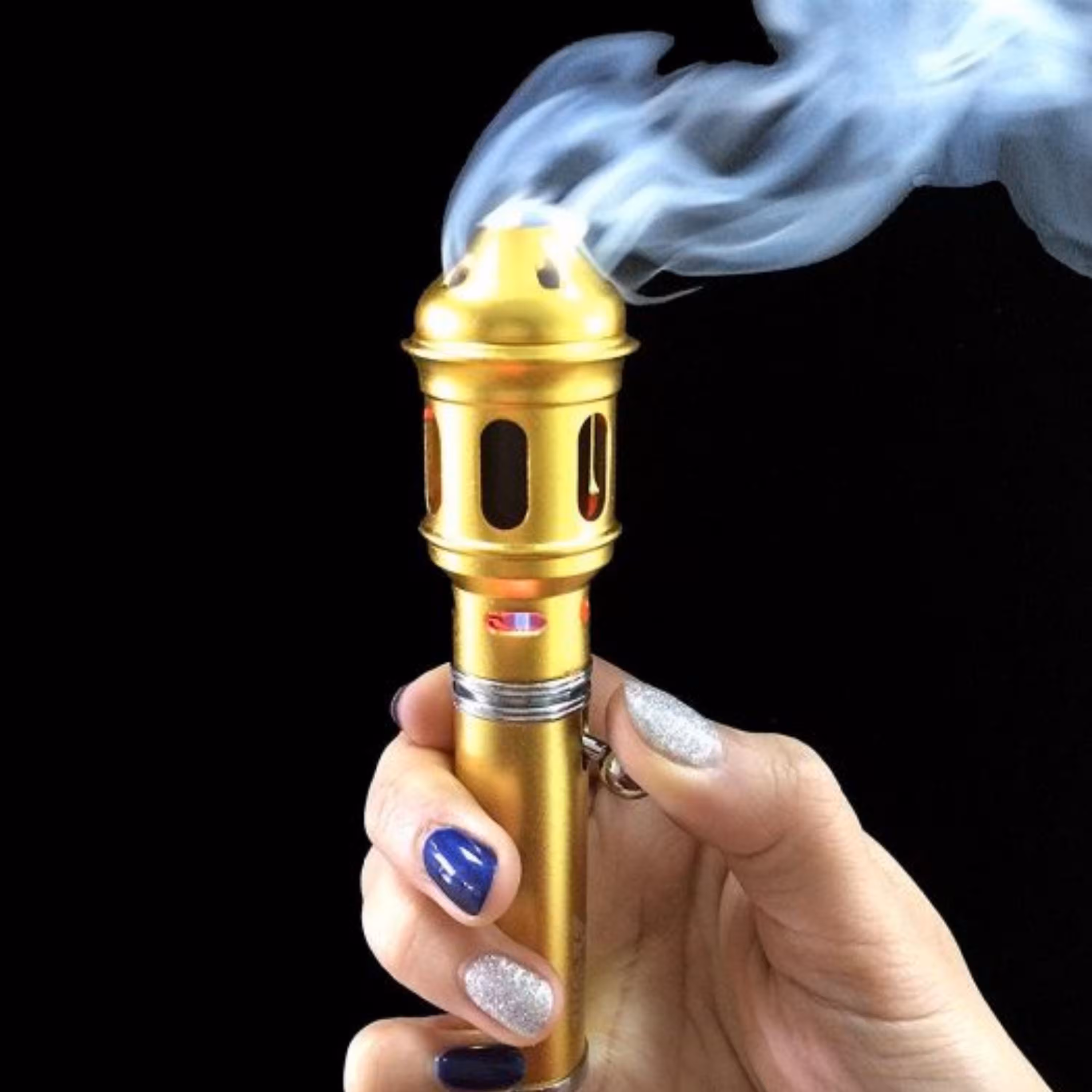اسپند دود کن دستی فندکی  اسپند و کندر دود کن دود کردن داروگیاهی ( طرح رندوم )