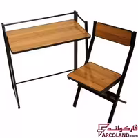 ست میز تحریر و صندلی مدل تاشو دانشجویی پنجره ای کد 41