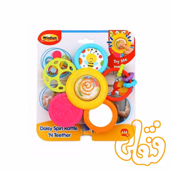 جغجغه و دندانگیر چرخشی وین فان Daisy Spin Rattle &#039;N Teether 776