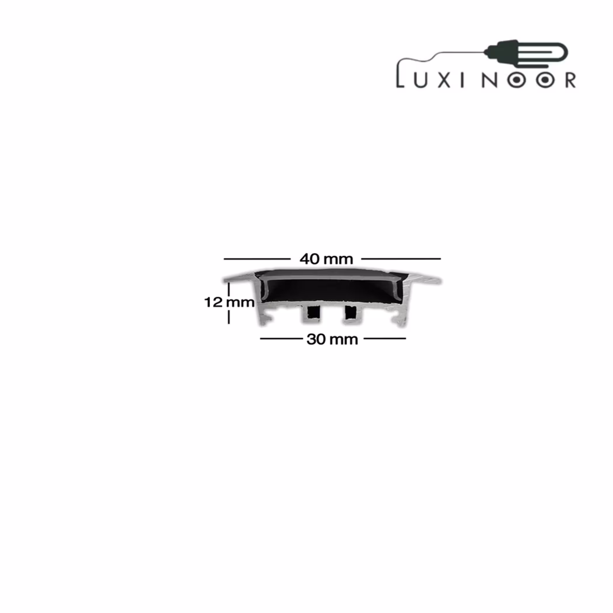 پروفیل چراغ خطی لاینر فنرخور کنافی 12 میل دو لاین - کد 38
