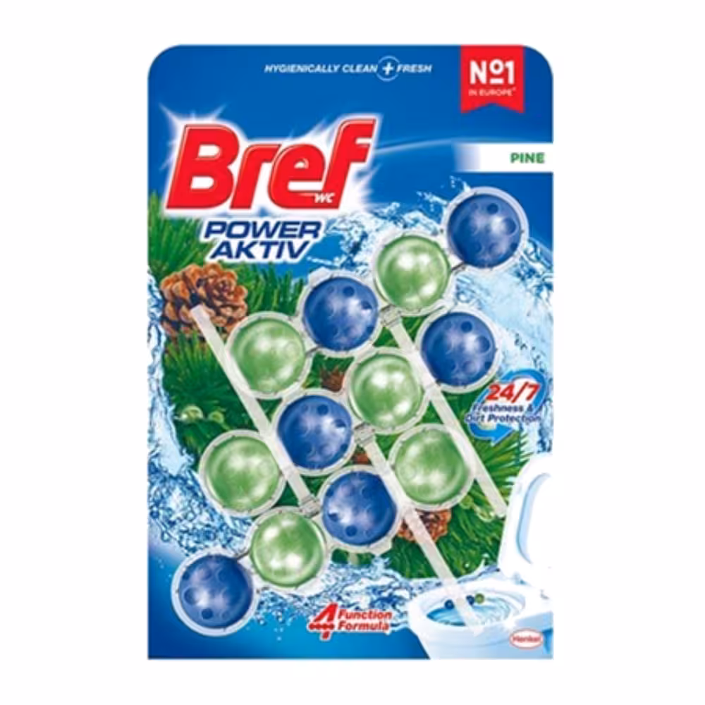 خوشبو کننده توالت فرنگی توپی برف Bref با رایحه کاج ،ترکیه 12 عددی