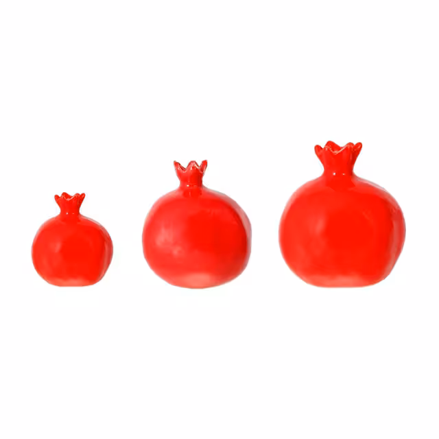 انار قرمز سرامیکی طرح یلدا 3 عددی