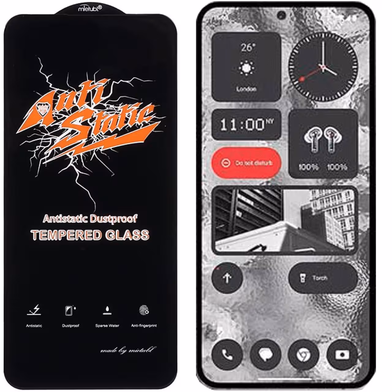 گلس شیشه‌ای Nothing Phone2 میتوبل Anti-Static
