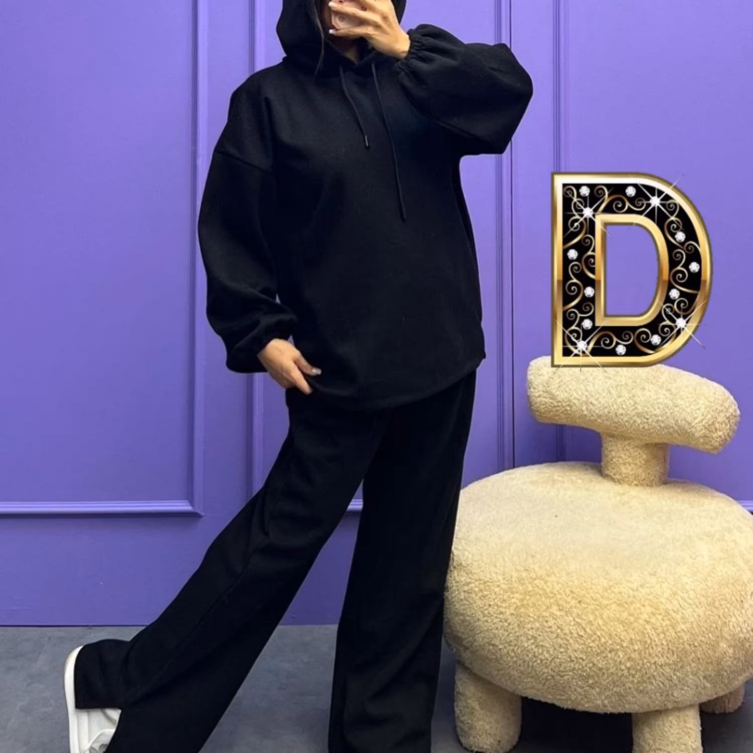 ست هودی شلوار بگ کلاهدار