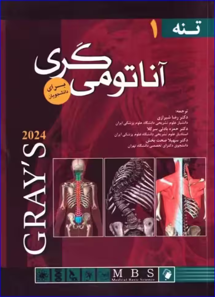 کتاب آناتومی گری 2024 برای دانشجویان جلد 1 تنه