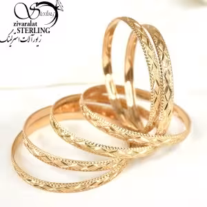 النگو 6میل طرح طلا مدل لوزی کد126