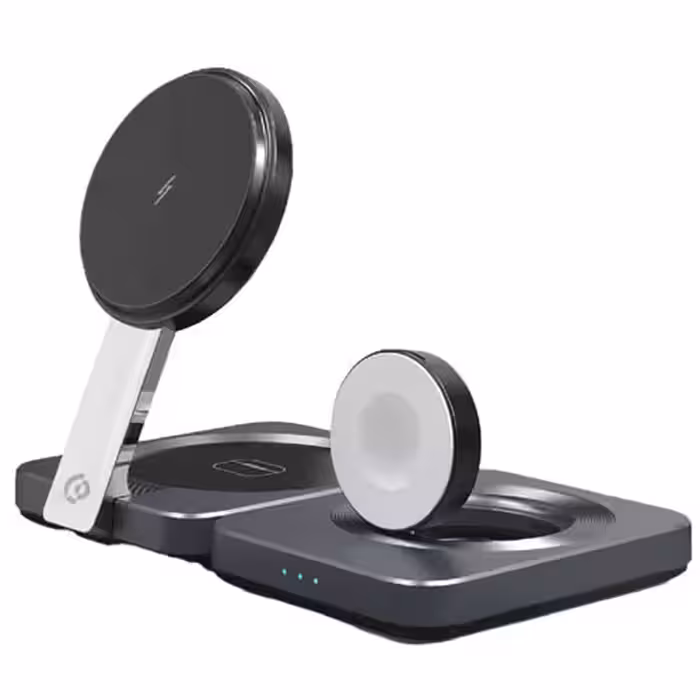 شارژر وایرلس رومیزی 3 کاره پاورولوژی مدل Powerology PWCUQC027