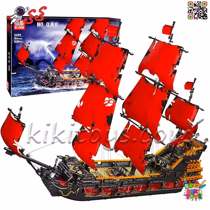 لگو کشتی بادبانی دزدان دریایی کارائیب انتقام ملکه برند مولدکینگ MOULD KING 13109