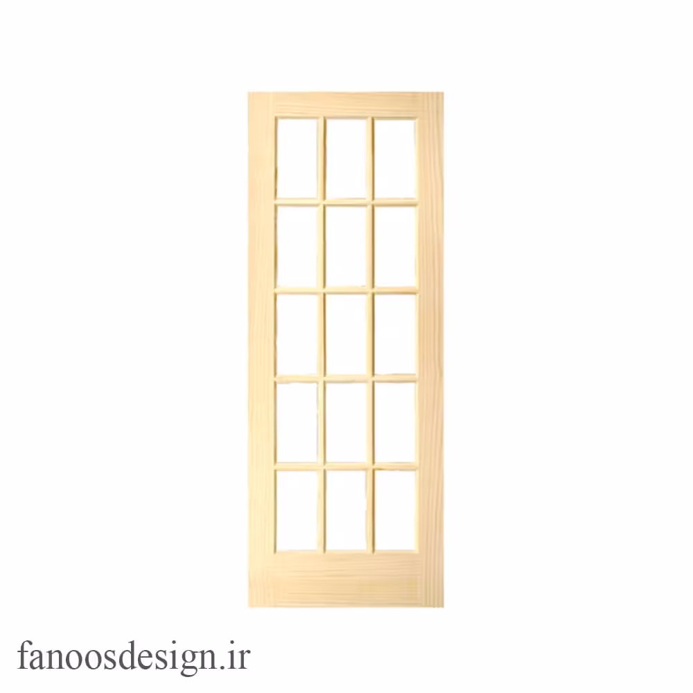 درب شیشه‌ای با قاب چوب بلوط کد 029