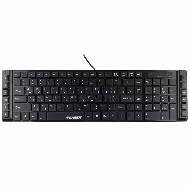 کیبورد گرین GK-301 باحروف فارسی Green Multimedia Keyboard GK301