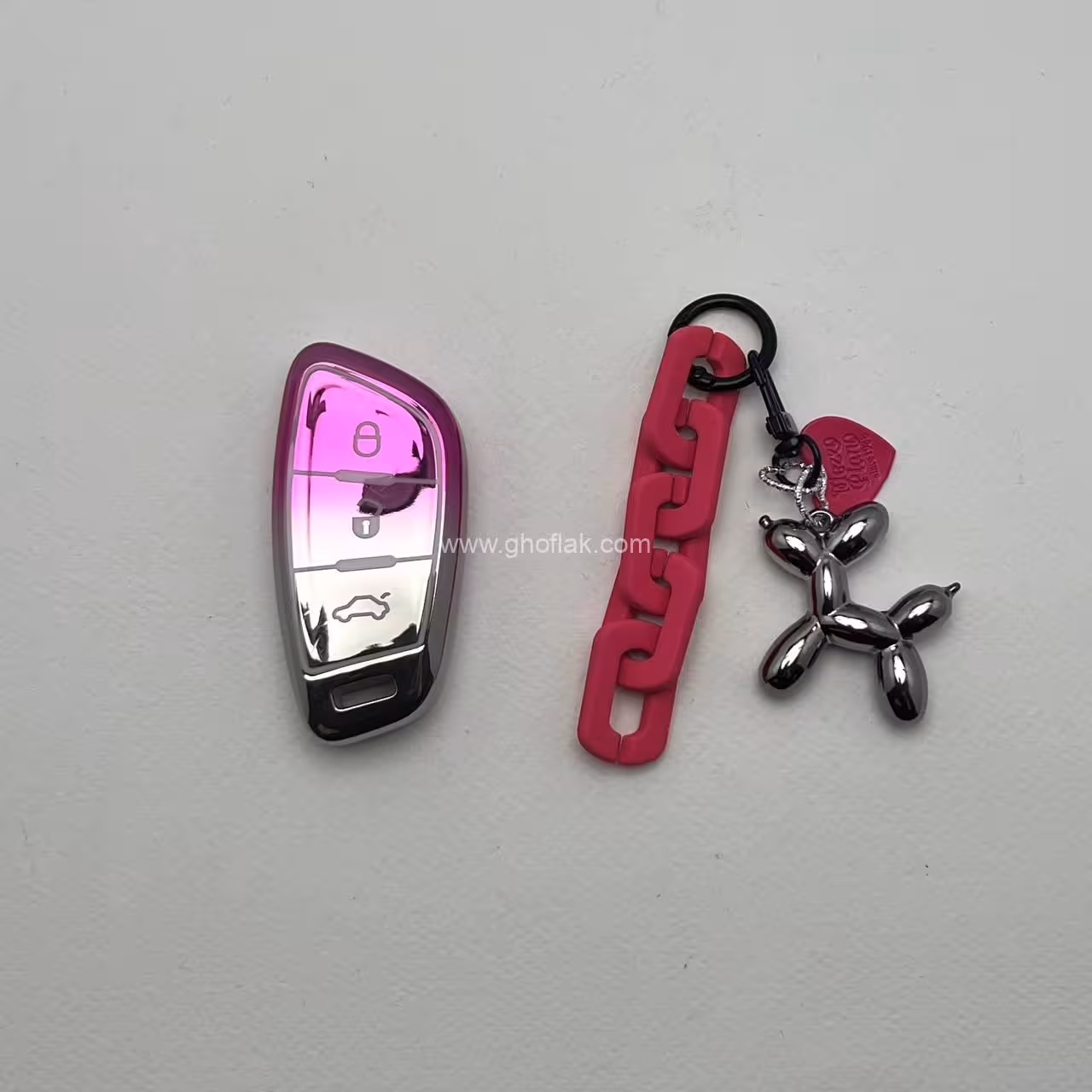 کاور ریموت شاهین کیلس پینک با بند ست