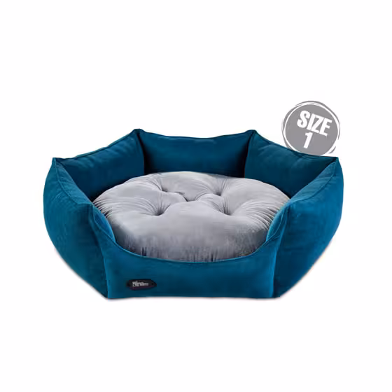 جای خواب 6 ضلعی نیناپت سایز 1 رنگ سبزآبی تیره طوسی