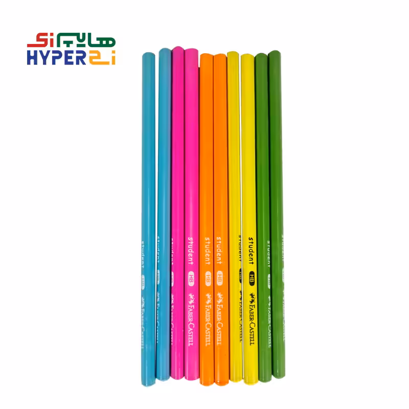 مداد مشکی فابر کاستل student بدنه رنگی HBFaber Castell HB