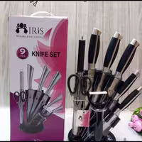 سرویس چاقو آشپزخانه IRIS دسته مشکی رنگ ارسال رایگان