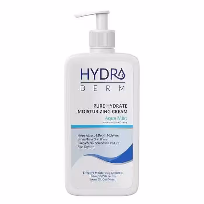 کرم پمپی مرطوب کننده دست و صورت مدل Aqua Mist آبی 500 میل هیدرودرم