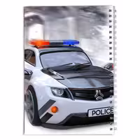 دفتر مشق کارتون ماشین پلیس