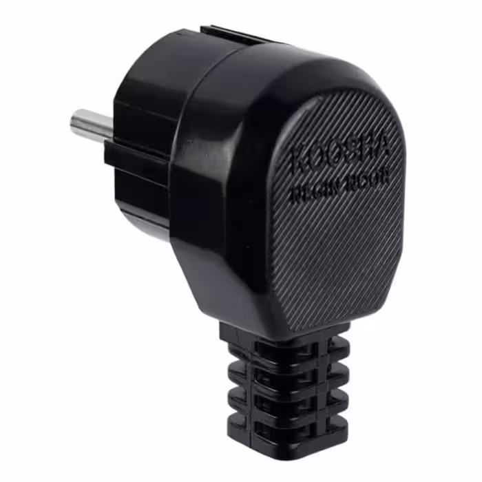 دوشاخه برق ارت دار آهنی کوشا نگین نور کد 4