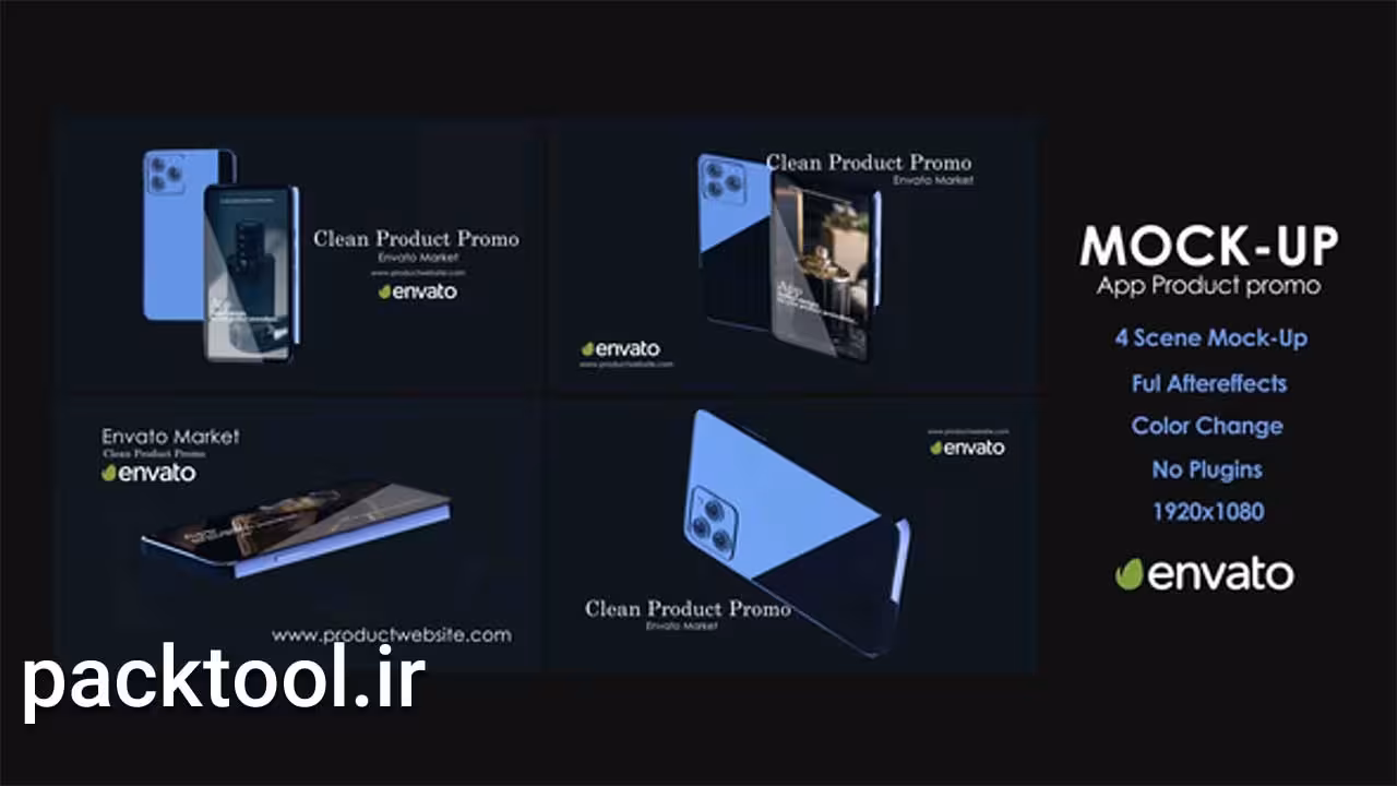 پروژه آماده افتر افکت تبلیغ اپلیکیشن موبایل App Advertising Short Final - پک تول