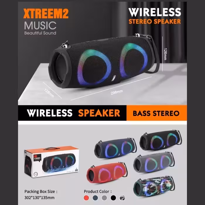اسپیکر بلوتوثی قابل حمل مدل xterem2