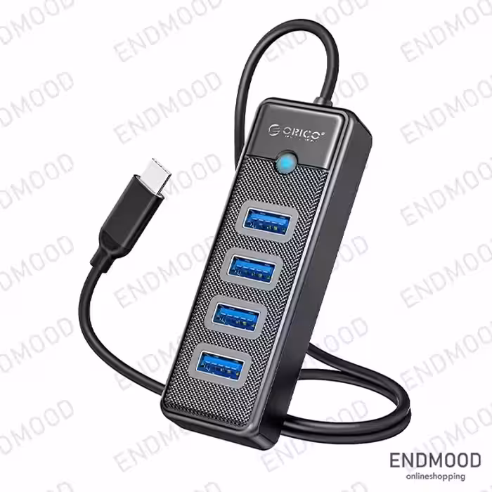 هاب 4 پورت USB-C اوریکو مدل PW4U-C3-10-BK
