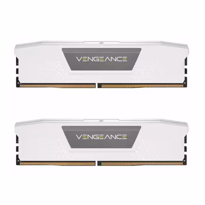 رم دسکتاپ DDR5 دو کاناله 5200 مگاهرتز کورسیر مدل VENGEANCE WHITE ظرفیت 32 گیگابایت CL40