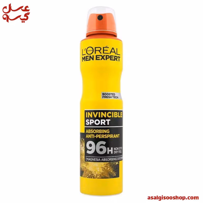 اسپری لورال زرد 96 ساعته ضدتعریق اینوینسیبل اسپورت 250میل| کد 2908