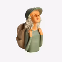 جامدادی رومیزی مدل دختر کوله پشتی