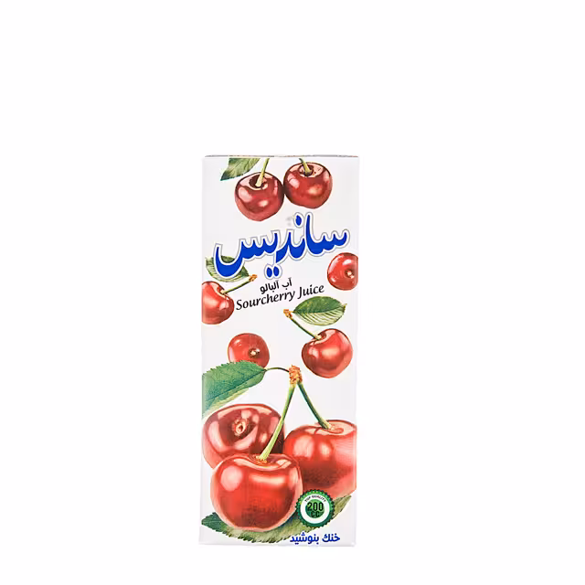 آبمیوه آلبالو ساندیس 200 میلی لیتری