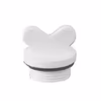 درپوش پلاستیکی رزوه دار پایه کوتاه اورینگ دار سفید 3/4 W آذین (بسته 20 عددی)