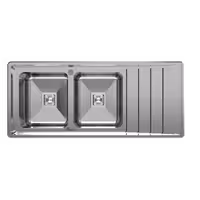 سینک ظرفشویی دولگن توکار لگن راست عمق سینی 4 سانت کد BS-4400 بیمکث