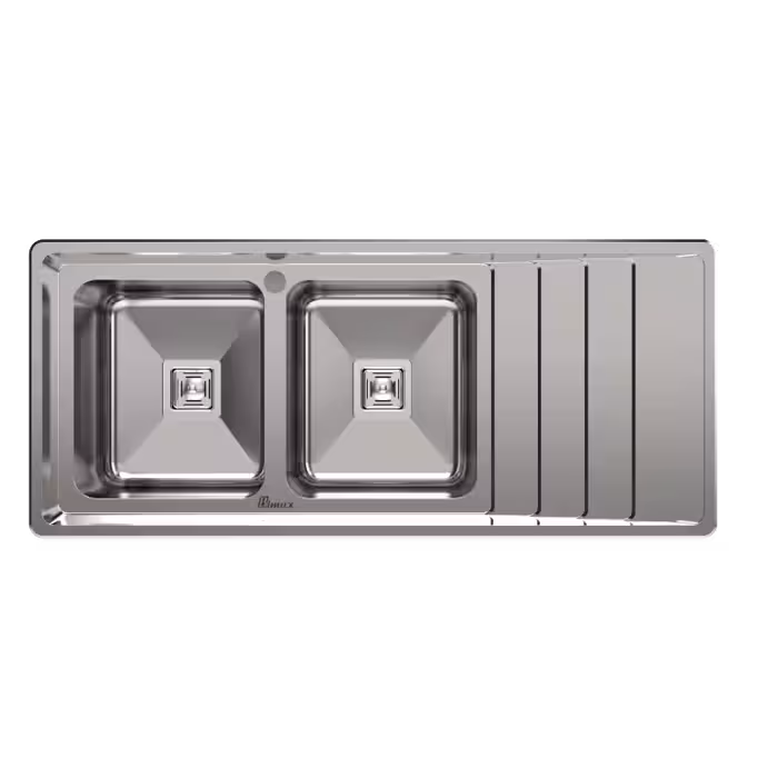 سینک ظرفشویی دولگن توکار لگن راست عمق سینی 4 سانت کد BS-4400 بیمکث