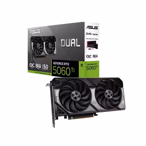 کارت گرافیک ایسوس مدل Dual GeForce RTX 5060 Ti 8GB GDDR7 OC Edition