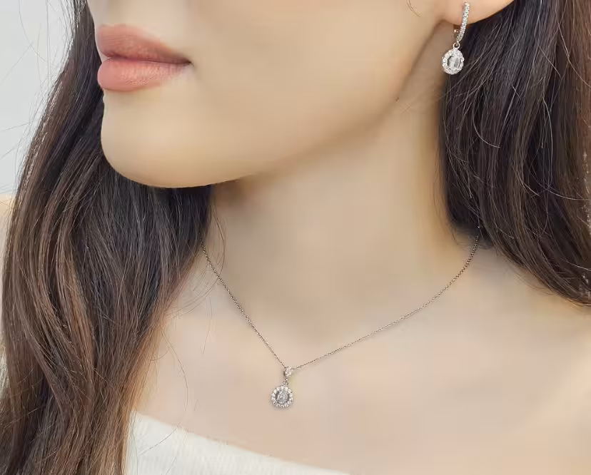 نیمست جواهری نقره کد 00639