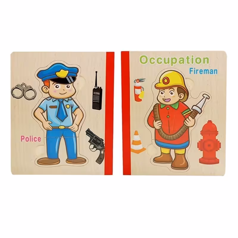 ★پازل چوبی کتابی مدل مشاغل (نو، قسطی، با تخفیف)