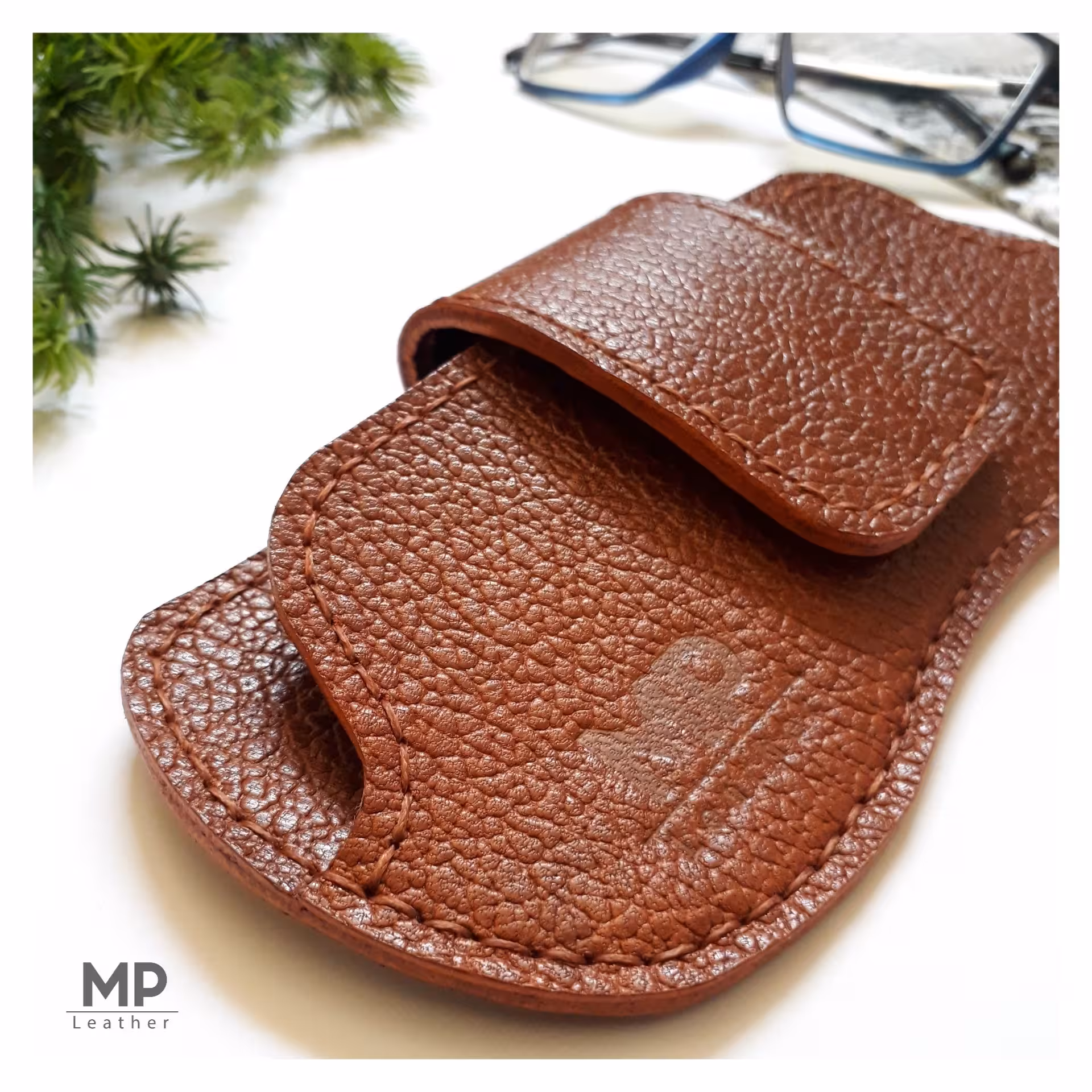 کیف عینک طبی مردانه و زنانه چرم اصل دستساز و دستدوز