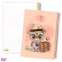 دفتر 60 برگ سیمی مکث نوت طرح جغد عکاس کد 9614