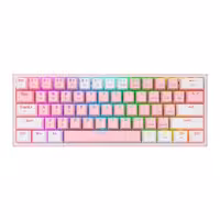 کیبورد گیمینگ ردراگون K617 FIZZ RGB PINK-WHITE