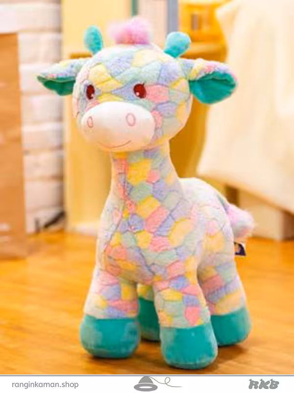 عروسک زرافه رنگالو بزرگ