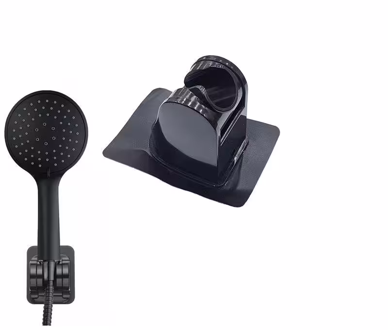 نگهدارنده چسبی سردوش حمام مشکی