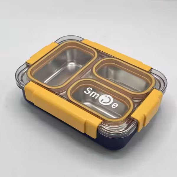 ظرف غذا ( لانچ باکس ) لاستیک دار سرمه ای 2559