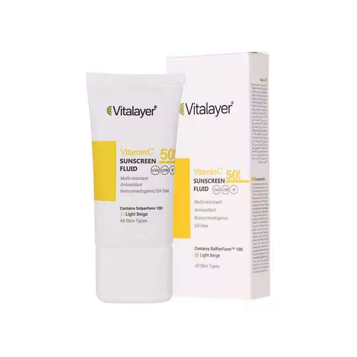 ویتالایر فلوئید ضدآفتاب SPF50 ویتامین سی برای انواع پوست 50ML