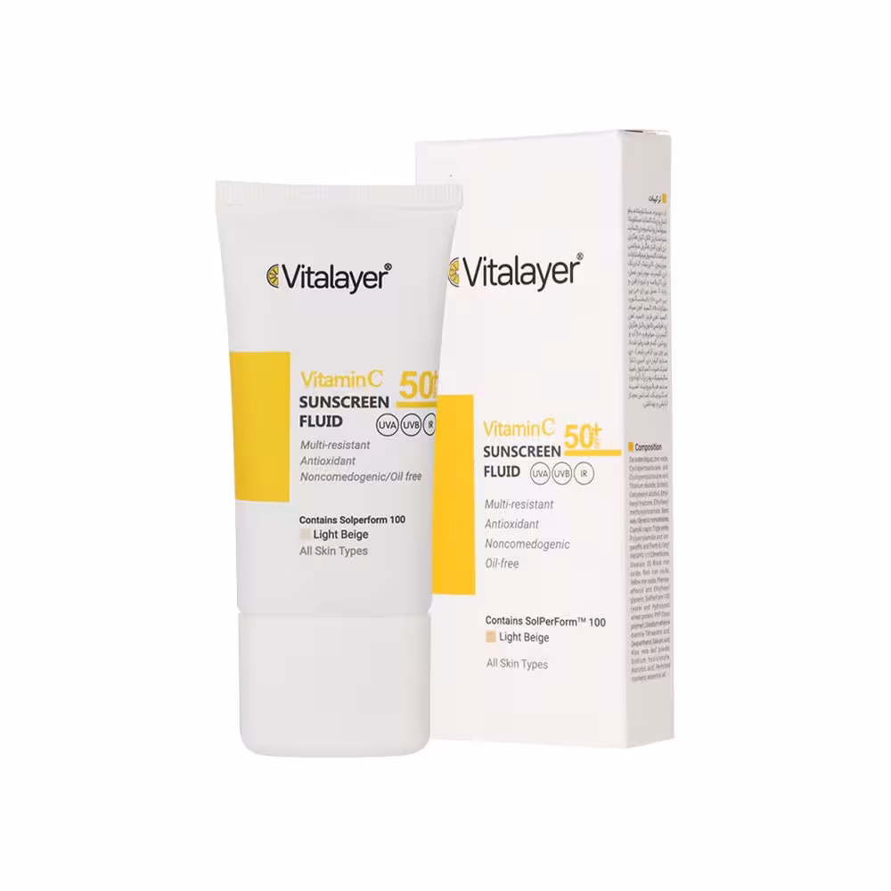 ویتالایر فلوئید ضدآفتاب SPF50 ویتامین سی برای انواع پوست 50ML