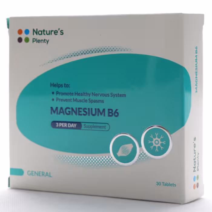 قرص منیزیم B6 نیچرز پلنتی 30 عددی - دارونت