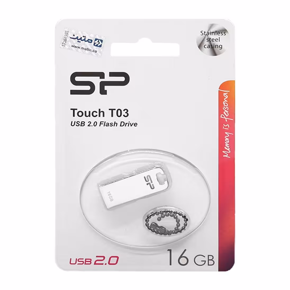 فلش مموری سیلیکون پاور مدل Touch T03 ظرفیت 16 گیگابایت