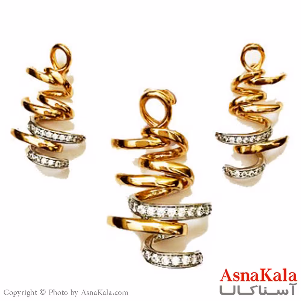 نیم ست زنانه مدل پیچک طلایی  برند ژوپینگ کد NIM1409W - آسنا کالا