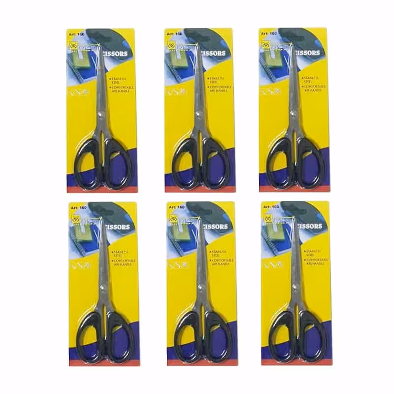 قیچی کوچک وکیوم زرد 6 عددی کد OHGC-010