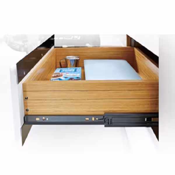 ریل ساچمه ای با آرامبند مشکی فانتونی | یراقینو | پخش عمده یراق آلات کابینت، کمد و آشپزخانه