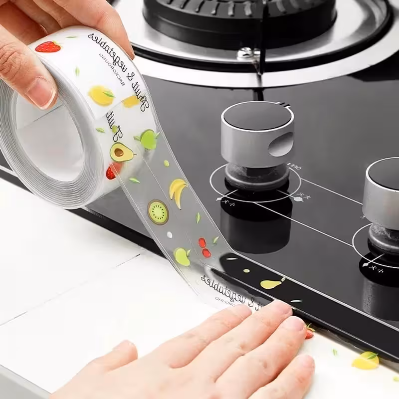 برچسب دور سینک شفاف طرح دار | amazonchi